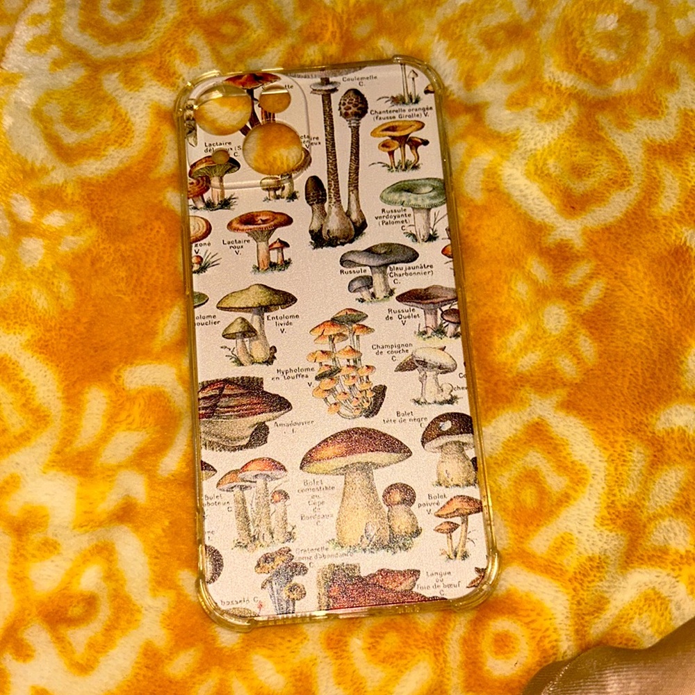 Mushroom Botanical Illustration iPhone 14 Case